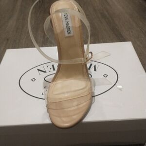 Clear wrap around 2 1/2 inch Steve Madden heels